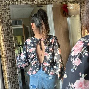 F21 backless crop top